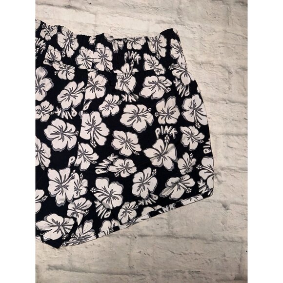 VS PINK Active Shorts Womens Large L Victoria’s Secret Running Black White Logo - Picture 12 of 16
